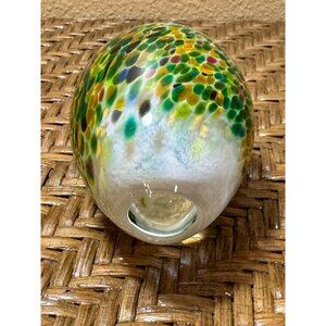 Konstglas Ronneby Sweden Handblown Art Glass Paperweight Multicolor Egg …